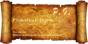 Piskolczi Irina névjegykártya